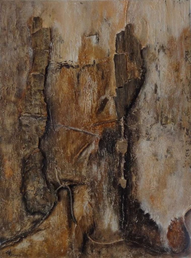 Tableau Anne-marie Vincent cours art plastique cours arts plastiques saint Nazaire bagnols sur ceze gard