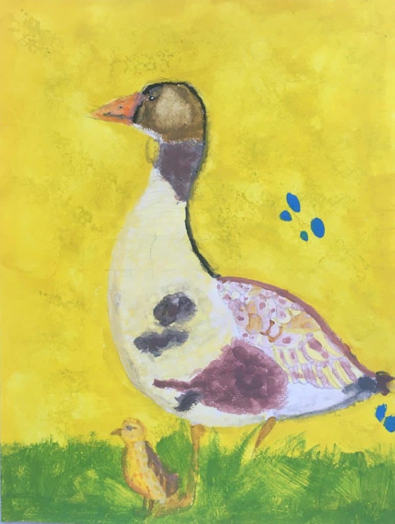 Tableau Peinture Acrylique élève cours art plastique cours arts plastiques saint Nazaire bagnols sur ceze gard