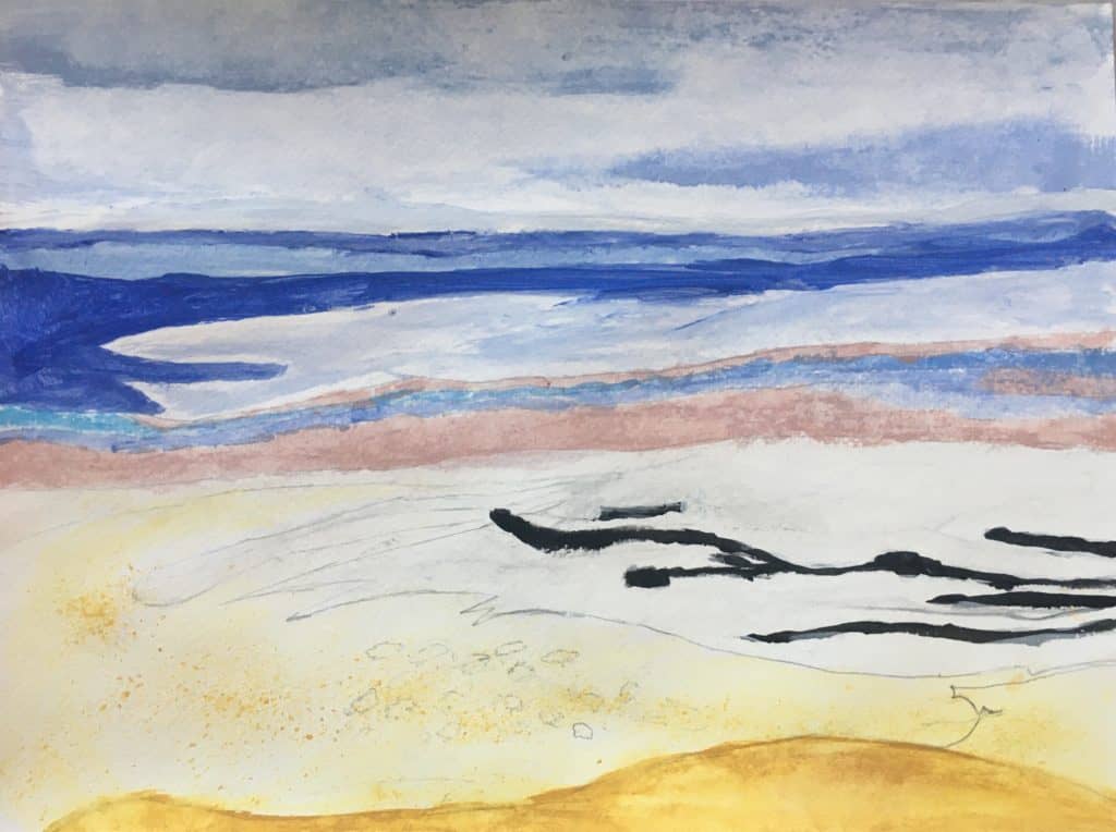 Tableau Peinture Acrylique élève cours art plastique cours arts plastiques saint Nazaire bagnols sur ceze gard